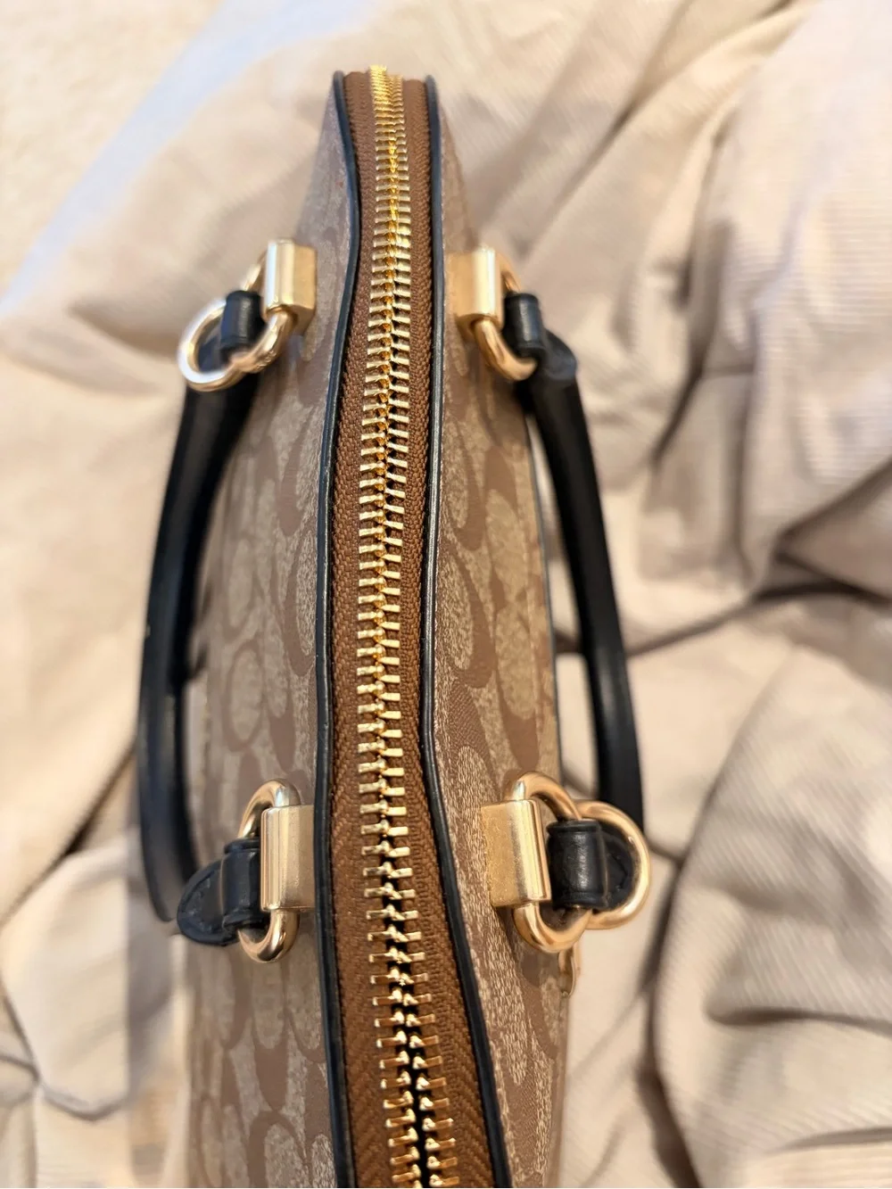 Coach Dome Satchel in Signature Jaquard